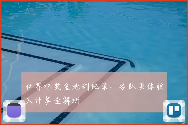 世界杯奖金池创纪录,各队具体收入计算全解析